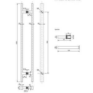 Ручки-скобы AVERS HC-0920-40/800-INOX-BLM черный матовый