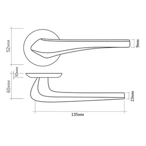 Ручка раздельная VETTORE R07.135 SN/CP мат.никель/хром