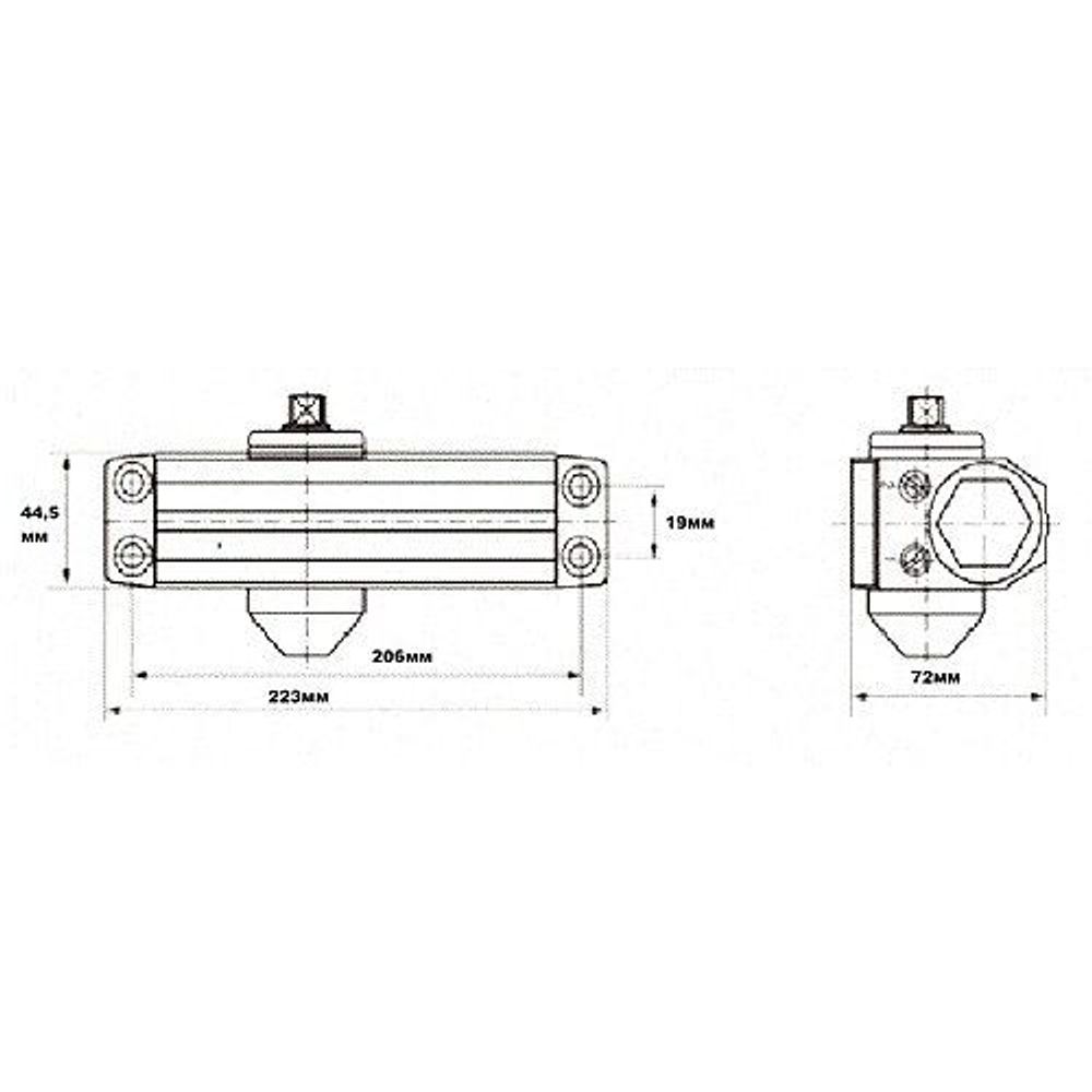 Доводчик ELEMENTIS 604 EN4, белый, с низкотемпературным маслом