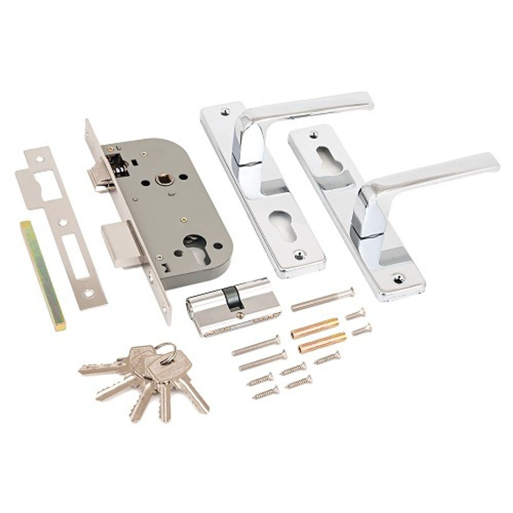 Замок врезной АЛЛЮР 126/1 CP хром