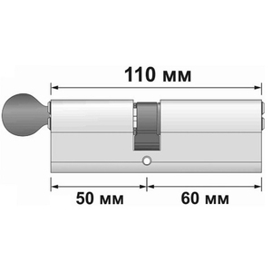 Цилиндровый механизм с вертушкой PUNTO MaxPro7002/110 mm (55+10+45) SN никель 7кл. /57565/