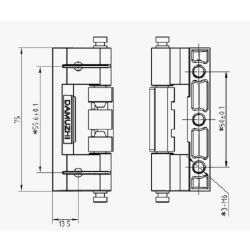 Петля потайная EZ 096-1 с втулкой под сварку