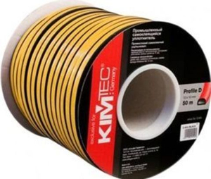 Уплотнитель KIM TEC профиль D 14х12 мм чёрный, 40 м