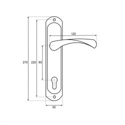 Ручки на планке VETTORE A85.423 AL CP хром