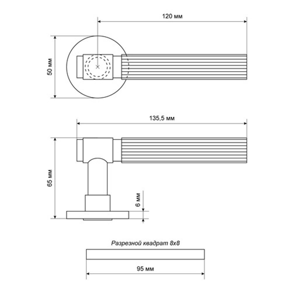 Ручка раздельная ALLUR ART COLLECTION ESTETA MAB мат.бронза