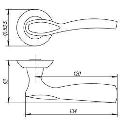 Ручка раздельная PUNTO RUMBA TL CF-17 кофе /35321/