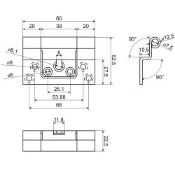 Петля для финских дверей ПНН-80 белый