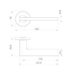 Ручка раздельная PUNTO SELECT EST.R52 SN-3 мат.никель /60489/