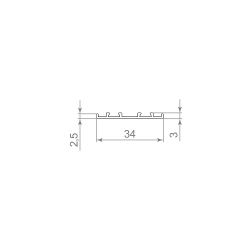 Декоративная соединительная крышка ARMADILLO SLD.Scope 34/3/3200 BL черный /58107/