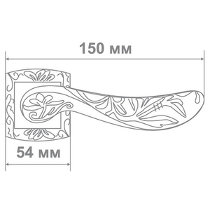 Ручка дверная Leo L3704-31 BCF кофе глянец