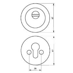Броненакладка врезная LEKSA под цилиндр