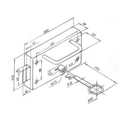 Замок камерный ЗК-8 (проходной левый )