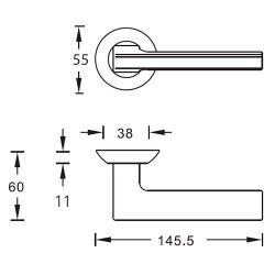 Ручка дверная ARCHIE S010 110HH