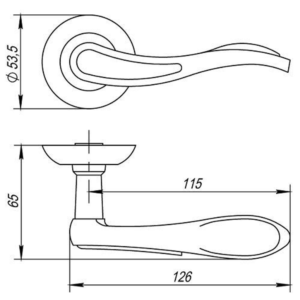 Ручка раздельная PUNTO SALSA TL CFB-18 кофе глянец /33191/