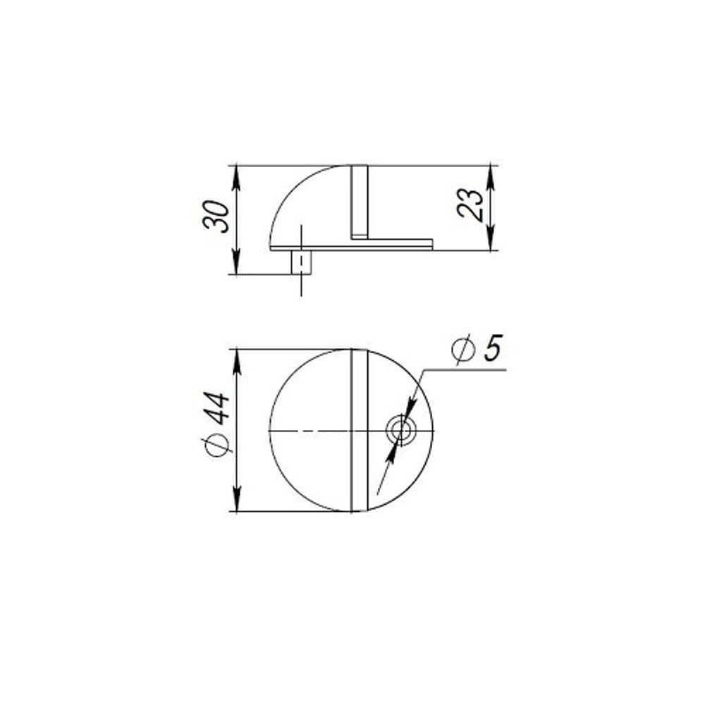 Упор дверной PUNTO DS PF-50 CF-17 кофе /43521/