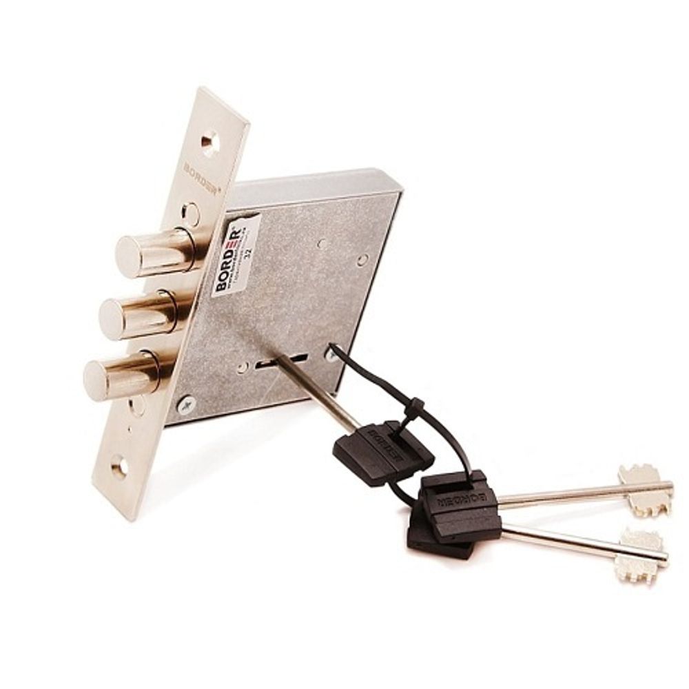 Замок врезной ПРОСАМ 70900 ЗВ8-8Д/13 с 3 ключами