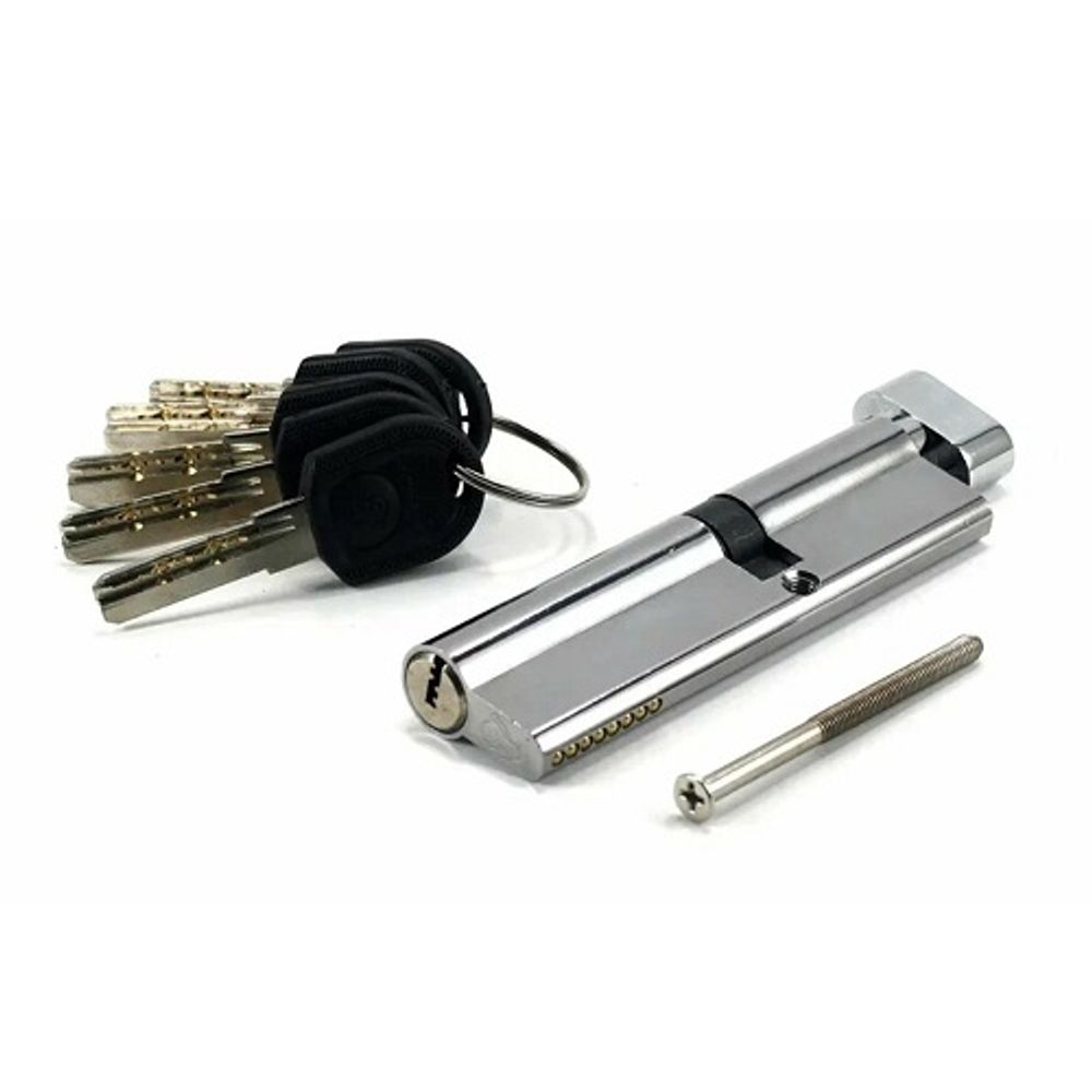 Цилиндровый механизм с вертушкой ЗАМКОФФ 80 (40/40C) хром