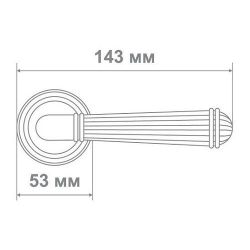 Ручка Медио М6021-22 GP/W белый/золото