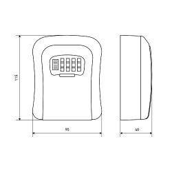 Сейф-ключница кодовая АЛЛЮР СК-01 КП серая