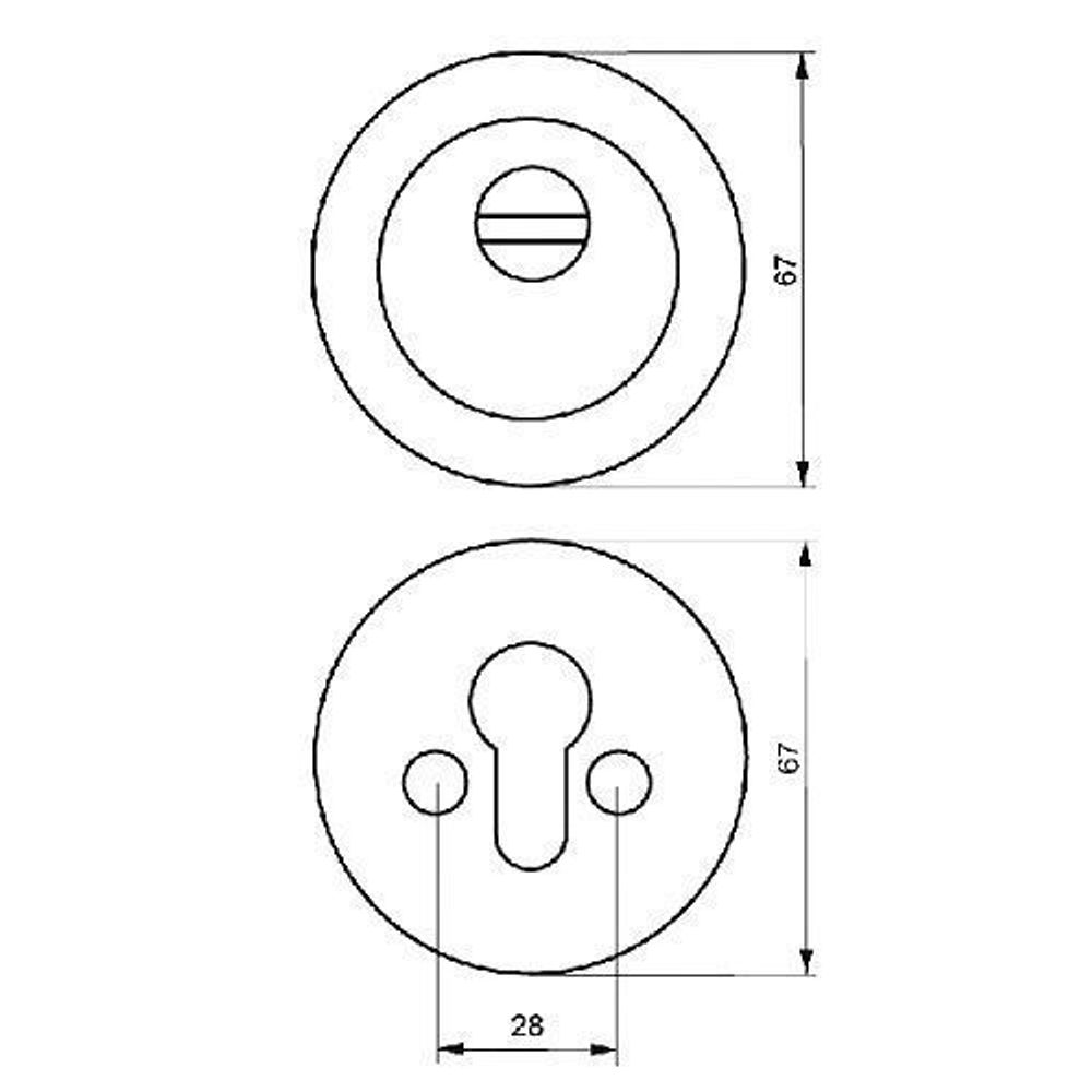 Броненакладка врезная LEKSA под цилиндр
