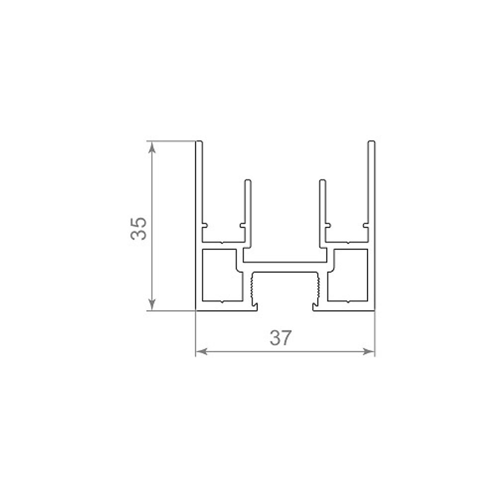 Горизонтальный профиль ARMADILLO SLD/SWD.Scope 37/35/3200 BL черный /58079/