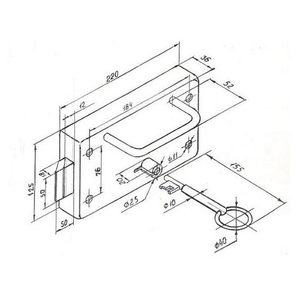 Замок камерный ЗК-6 (глухой, левый)