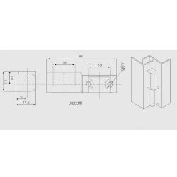 Петля CL 203-1 хром