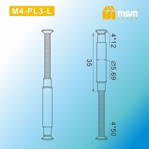 Стяжка для ручек на планке MSM M4-PL3-L AB бронза (1 шт)