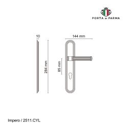 Ручка на планке PORTA DI PARMA Impero CYL MCF матовый кофе
