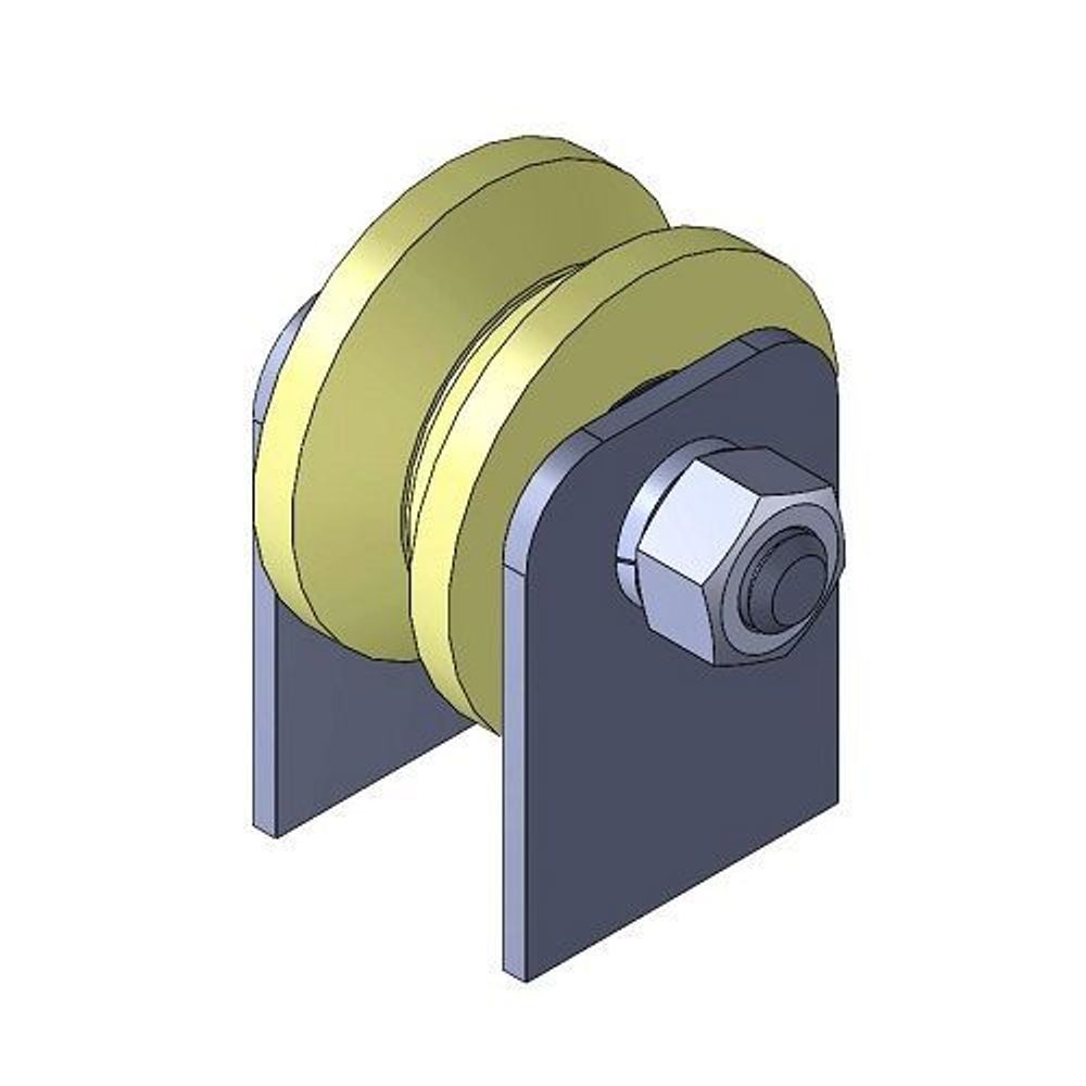 Ролик капролон d-50 под угол на пластинах