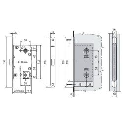 Замок межкомнатный AGB WC MEDIANA POLARIS B06102.50.03.567 (латунь) /25587/