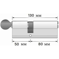 Цилиндровый механизм с вертушкой APECS SM-130 (50C/80)-C NI никель
