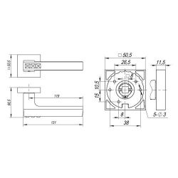 Ручка раздельная FUARO CRYSTAL FLASH DM CP-8  хром /33091/