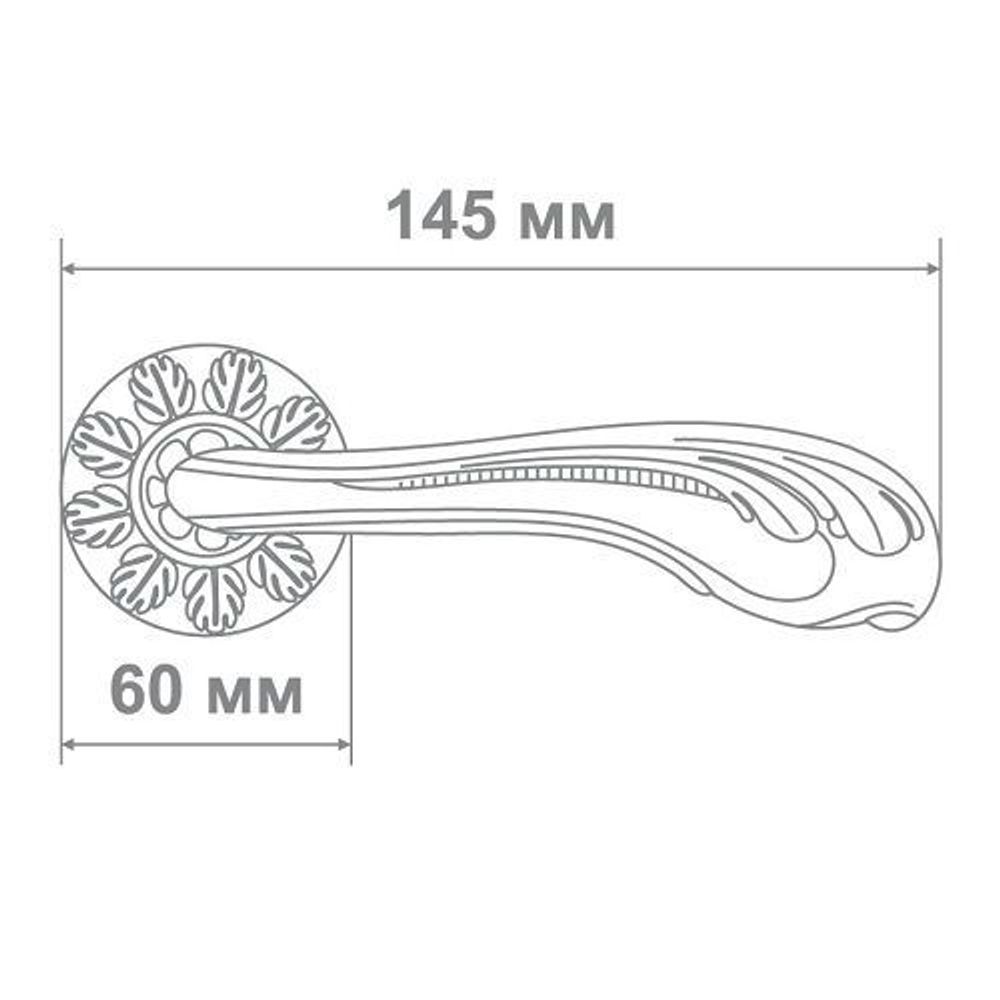 Ручка Медио 55-273 CPW белый/хром
