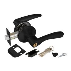 Ручка защелка AJAX 6010 BL-Е (кл./фик.) черный /44517/