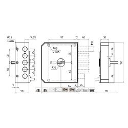 Замок накладной МЕТТЭМ ЗН4 032.0.1 левый (3 кл.)