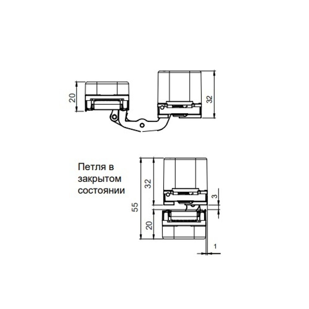Петля скрытой установки APECS 110*30-3D-Z-BLM (R15) (Eclipse 2.0) черный матовый (1 шт)
