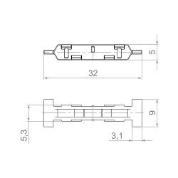Крепеж для профиля крышки ARMADILLO SLD.Scope 9/5/30 (60шт.) /60647/