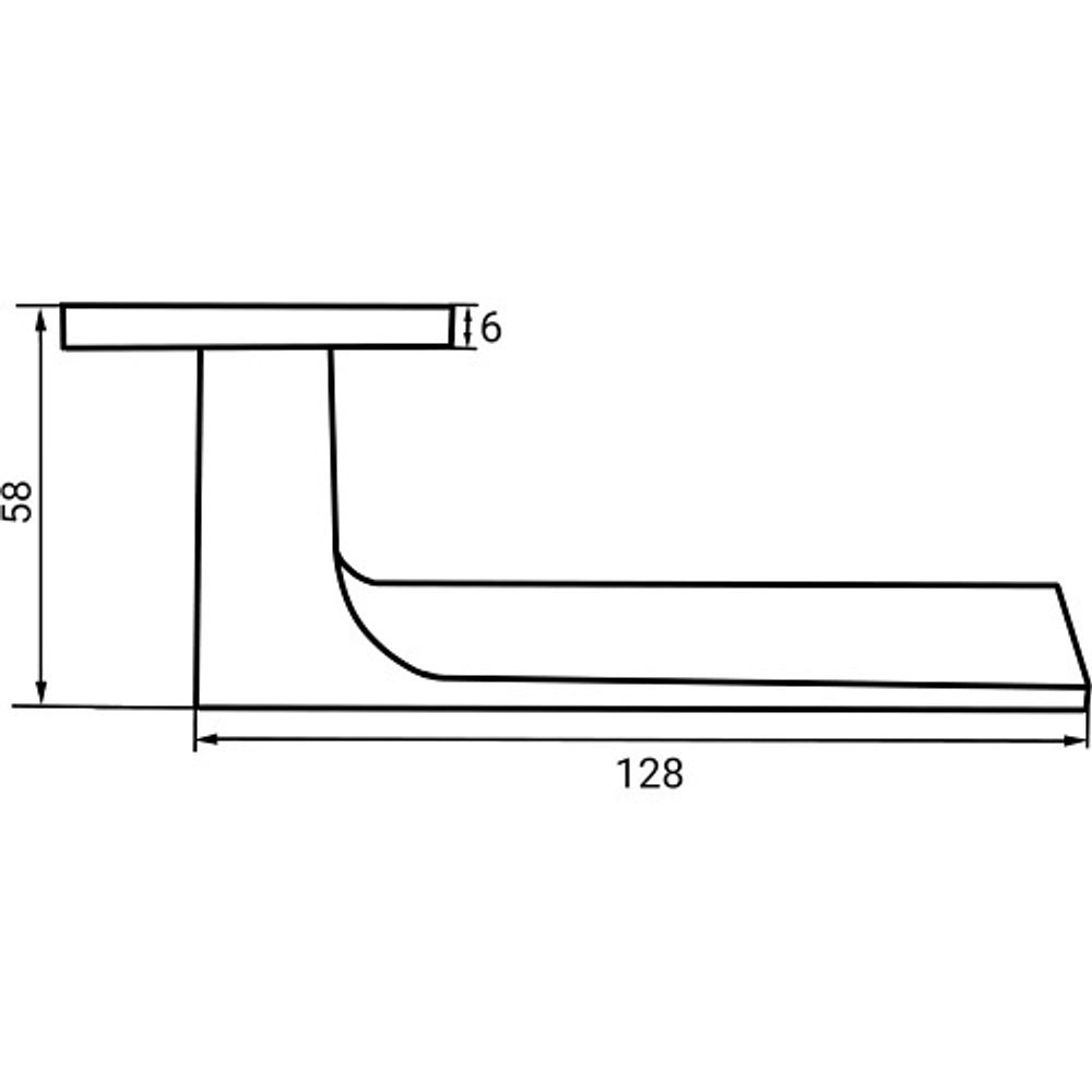 Ручка дверная PUERTO AL 549-03 MBN slim (матовый черный никель)