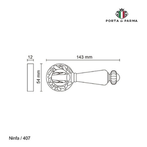 Ручка раздельная PORTA DI PARMA Ninfa PVD золото
