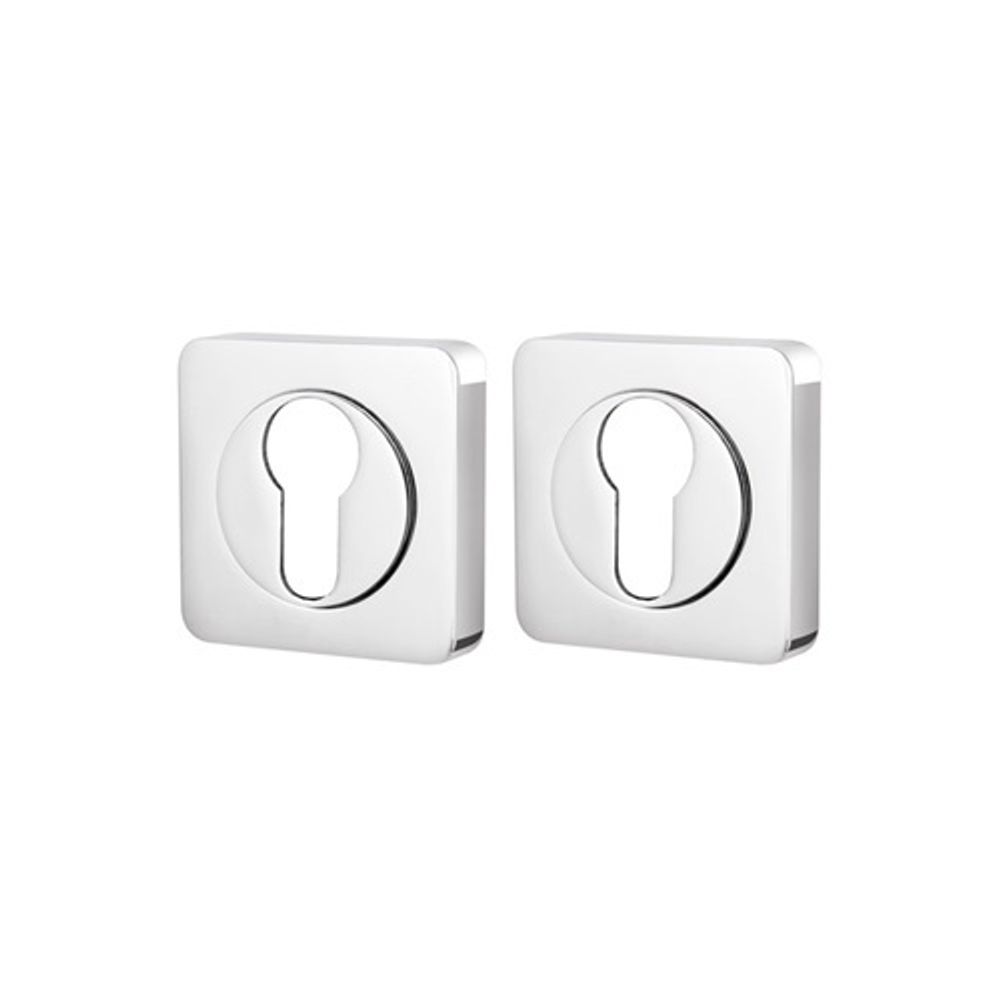 Накладка под цилиндр ARMADILLO ET/SQ-CP-8 хром /20453/