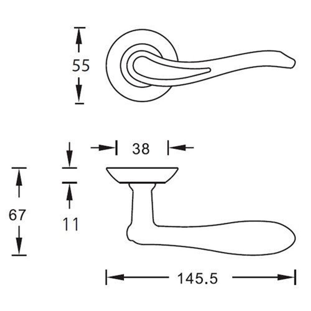 Ручка дверная ARCHIE S010 102II