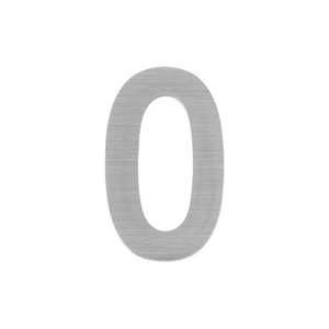 Цифра дверная самоклеящаяся FUARO "0" SS304 (50х30) SSC сатин.хром /46957/