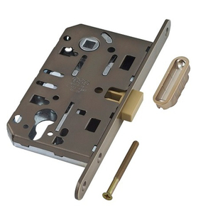 Замок межкомнатный под цилиндр AGB MEDIANA POLARIS B06103.50.12.640 (ант.бр) (скин) /60161/