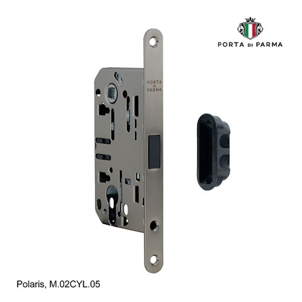 Замок врезной магнитный под цилиндр PORTA DI PARMA Polaris GR графит