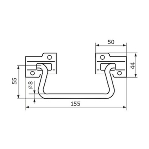 Ручка откидная ДОМАРТ мод.2 (медный антик)