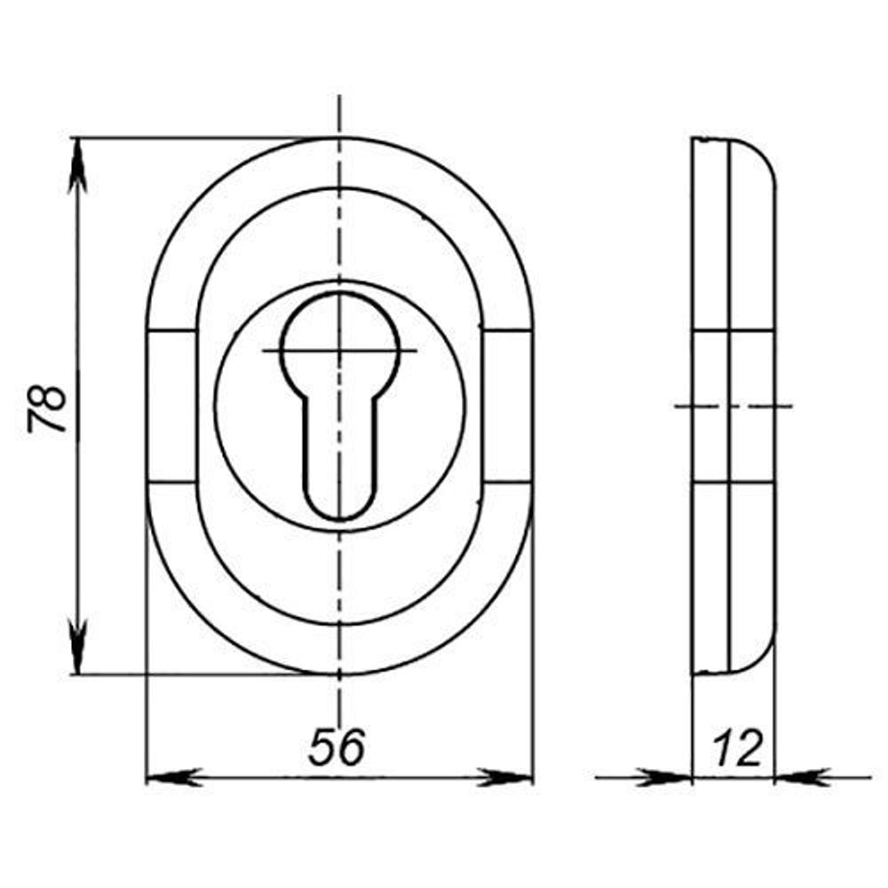 Накладка под цилиндр FUARO ESC-12C AB бронза /38795/ (1 шт)