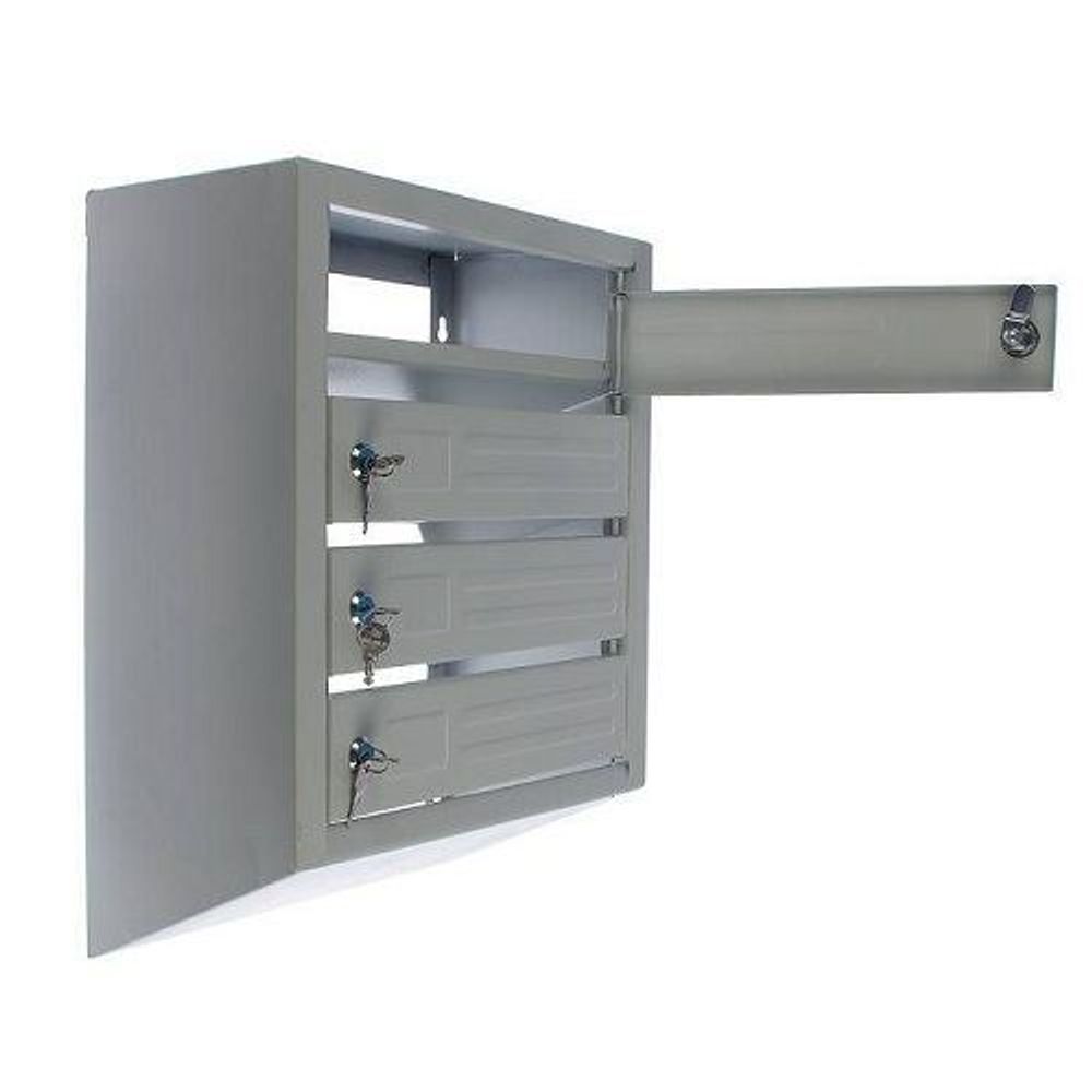 Почтовый ящик секционный вертикальный 4 (серый)