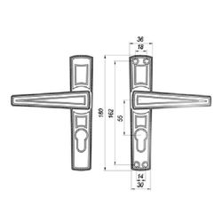 Эскиз с размерами ручки на планке Зенит