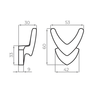Крючок настенный AJAX MB-LM/K-003 SG мат.золото /49149/